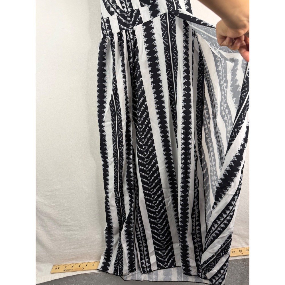 SHEIN Womens S Black White Excellent Halter Neck Tribal Striped dress - Picture 5 of 6